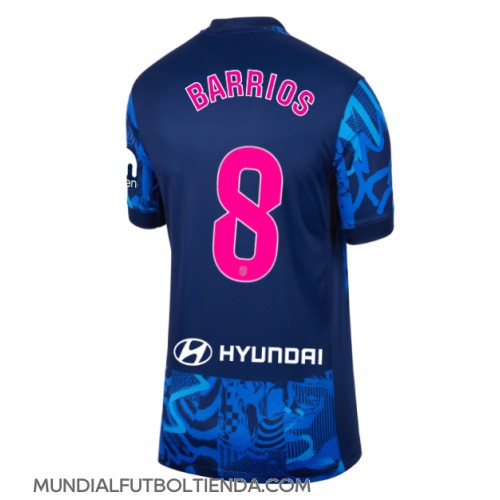 Camiseta Atletico Madrid Pablo Barrios #8 Tercera Equipación Replica 2024-25 para mujer mangas cortas